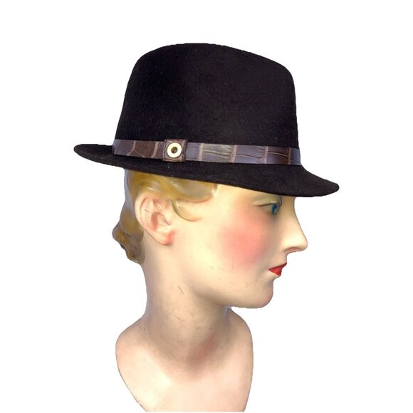 22 M LUXE MINK FELT Loro Piana Womens Fedora Hat Brown main image 5